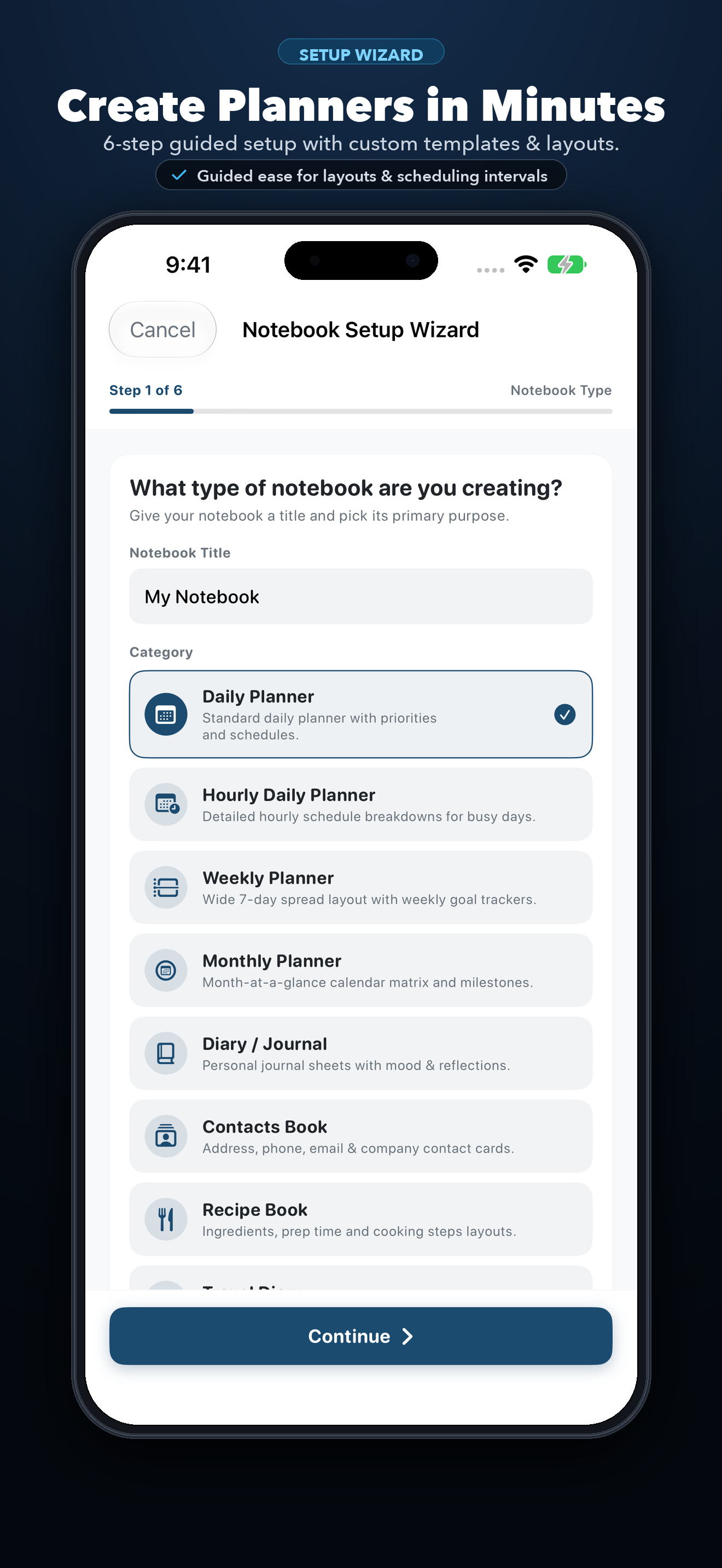 On-Device AI Page Architect and 6-step Setup Wizard on iPhone